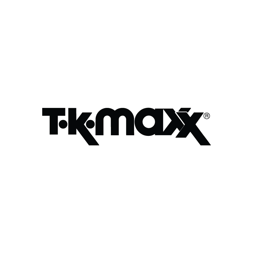 Black T.K.Maxx logo with bold, stylized font on a white background.