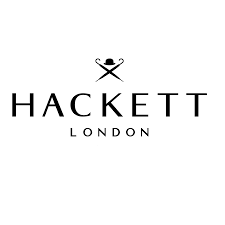 Hackett London logo, a white background with simple black text 