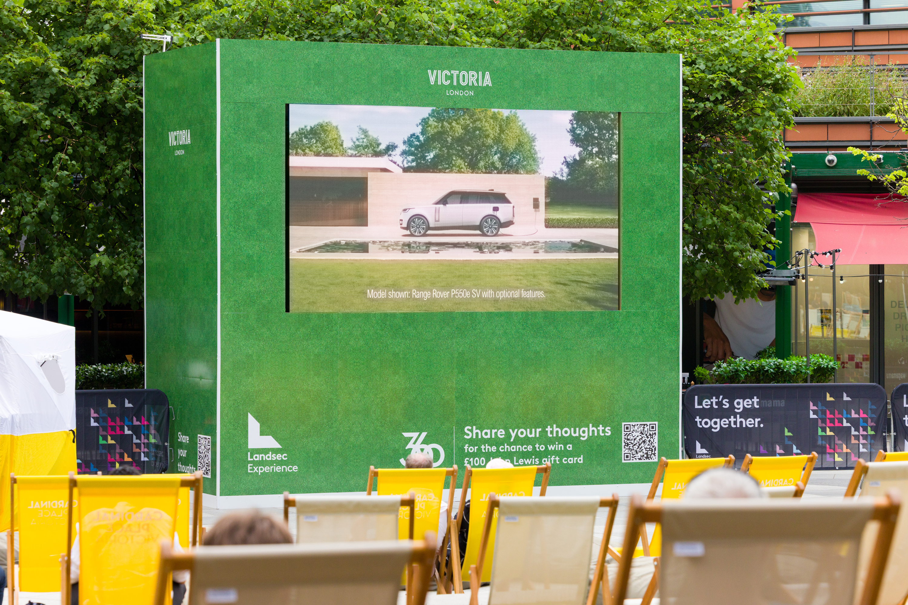 The Wimbledon big screen at New Street Square