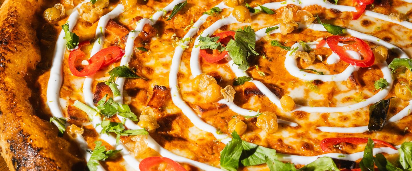 Chickpea Tikka Masala pizza from Street Pizza