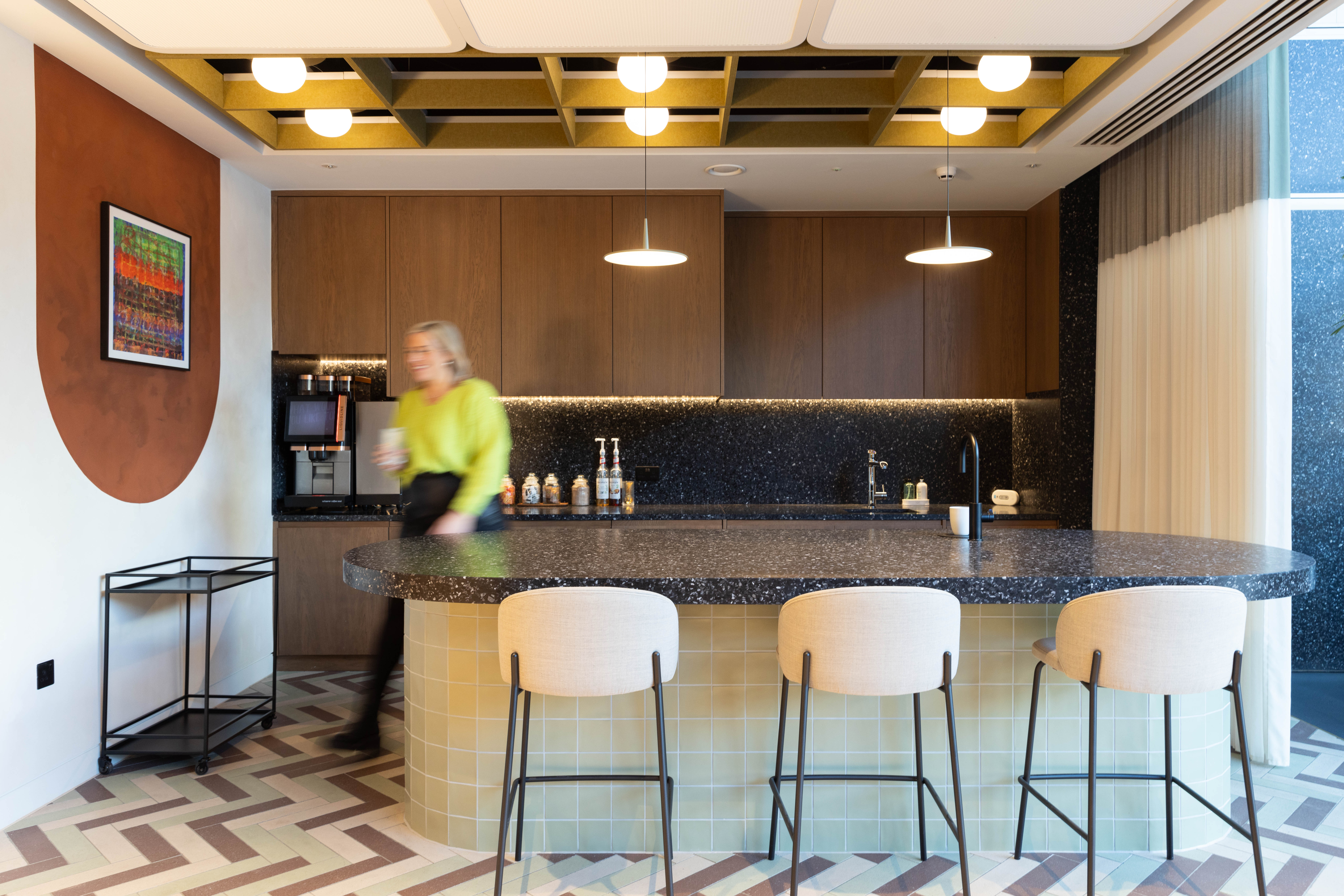 A kitchen space inside 123 Victoria Street