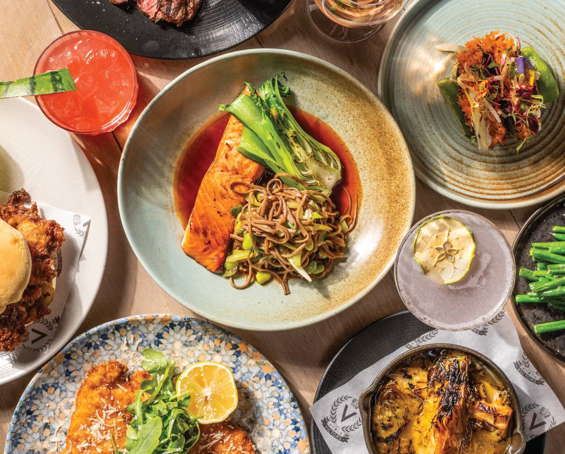 Main dishes at Victors