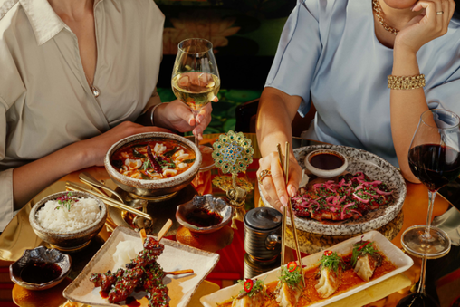 A colourful selection of dishes at The Ivy Asia