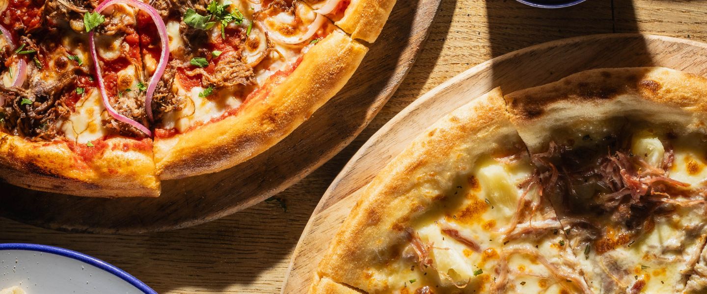 Two pizzas from Gordon Ramsay's Street Pizza