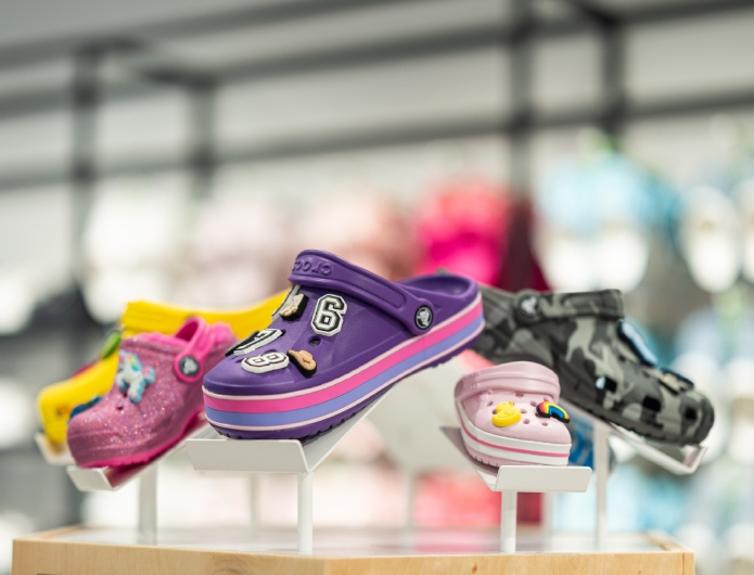 Crocs on display