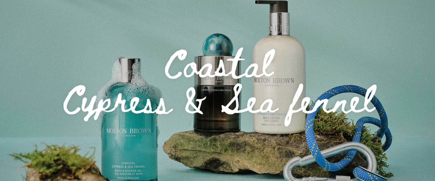 Molton Brown's coastal cypress and sea fennel range
