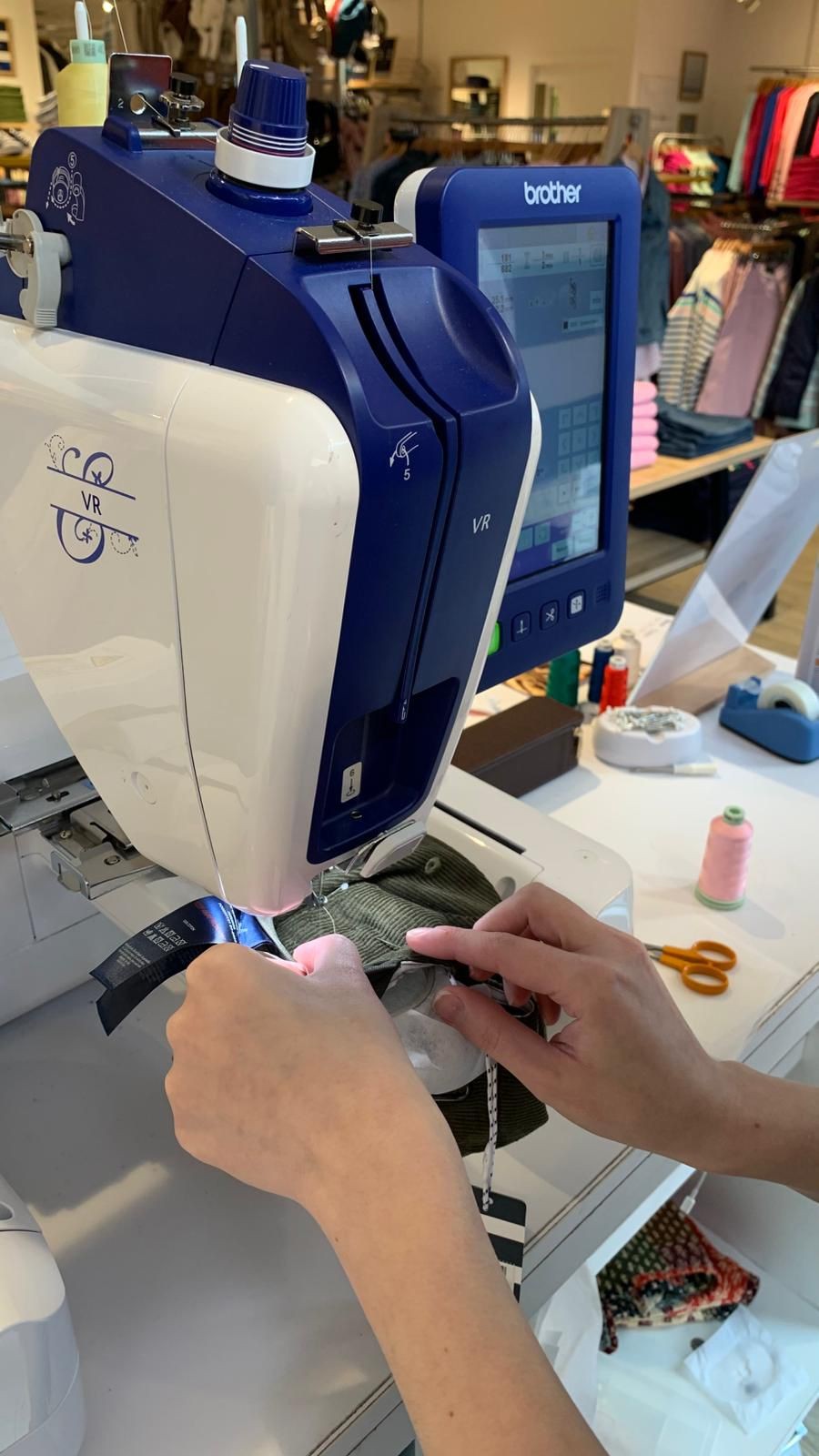 In-Store Embroidery at Crew Clothing with Hand & Lock