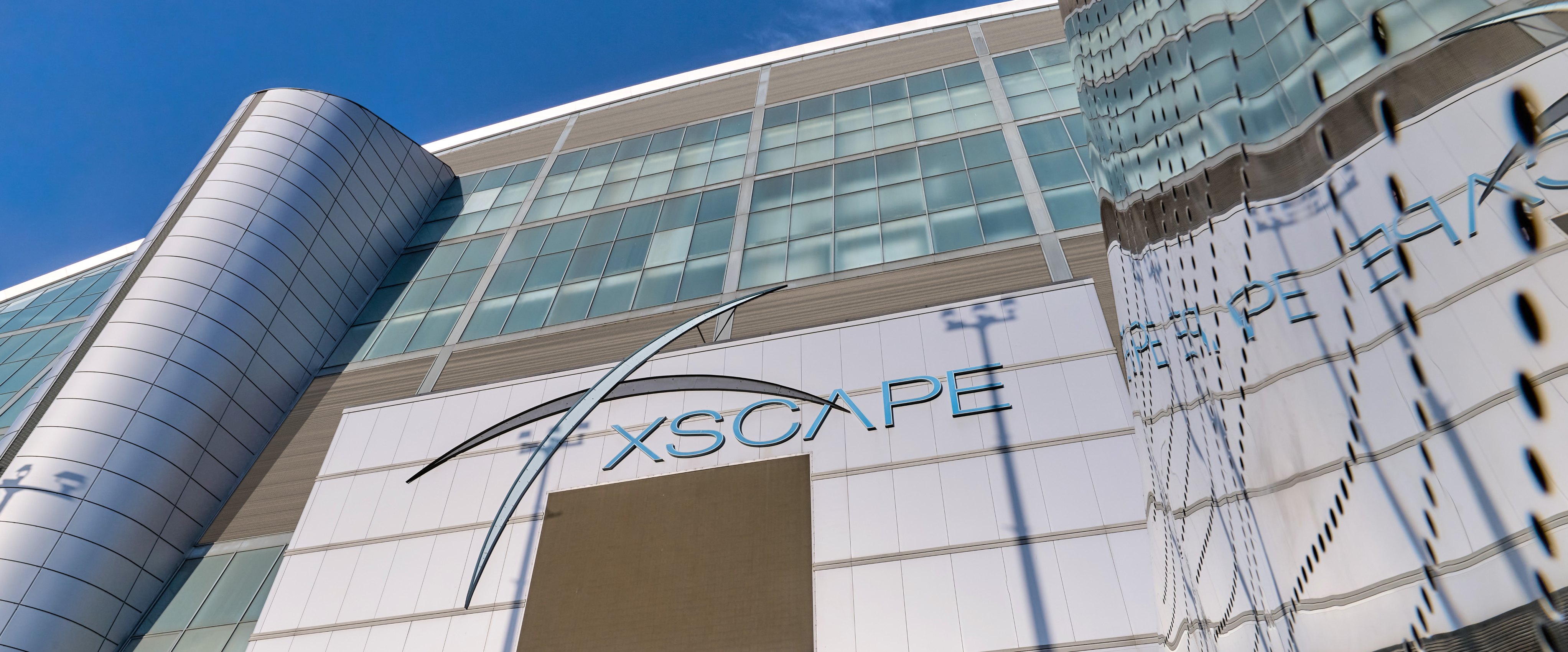 A close up of the Xscape entertainment centre in Milton Keynes
