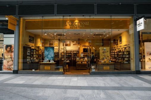 L'Occitane store exterior At Victoria London