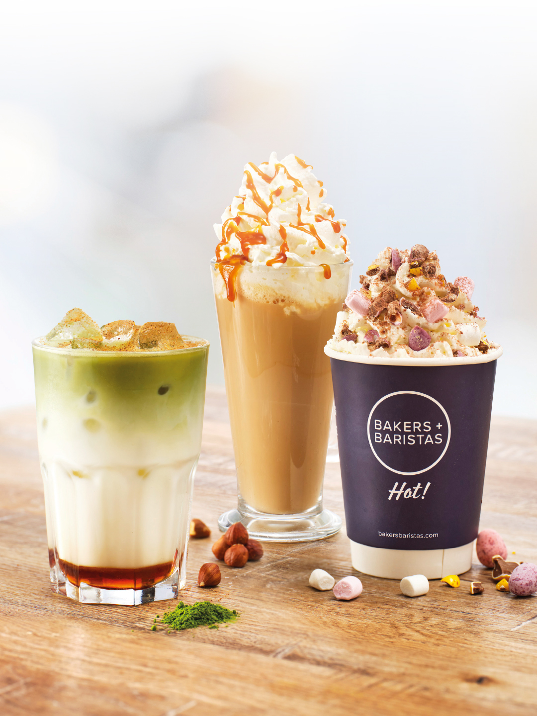 A selection of drinks from Bakers & Baristas