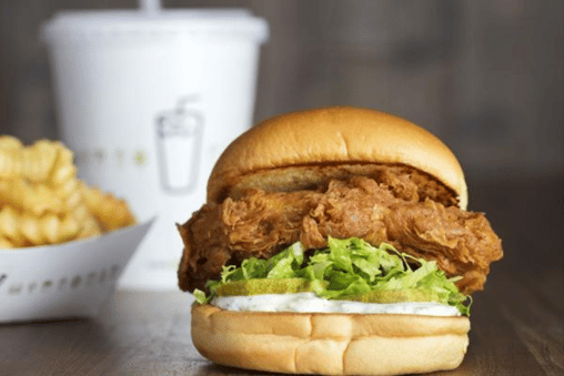 A burger and shake from Shake Shack