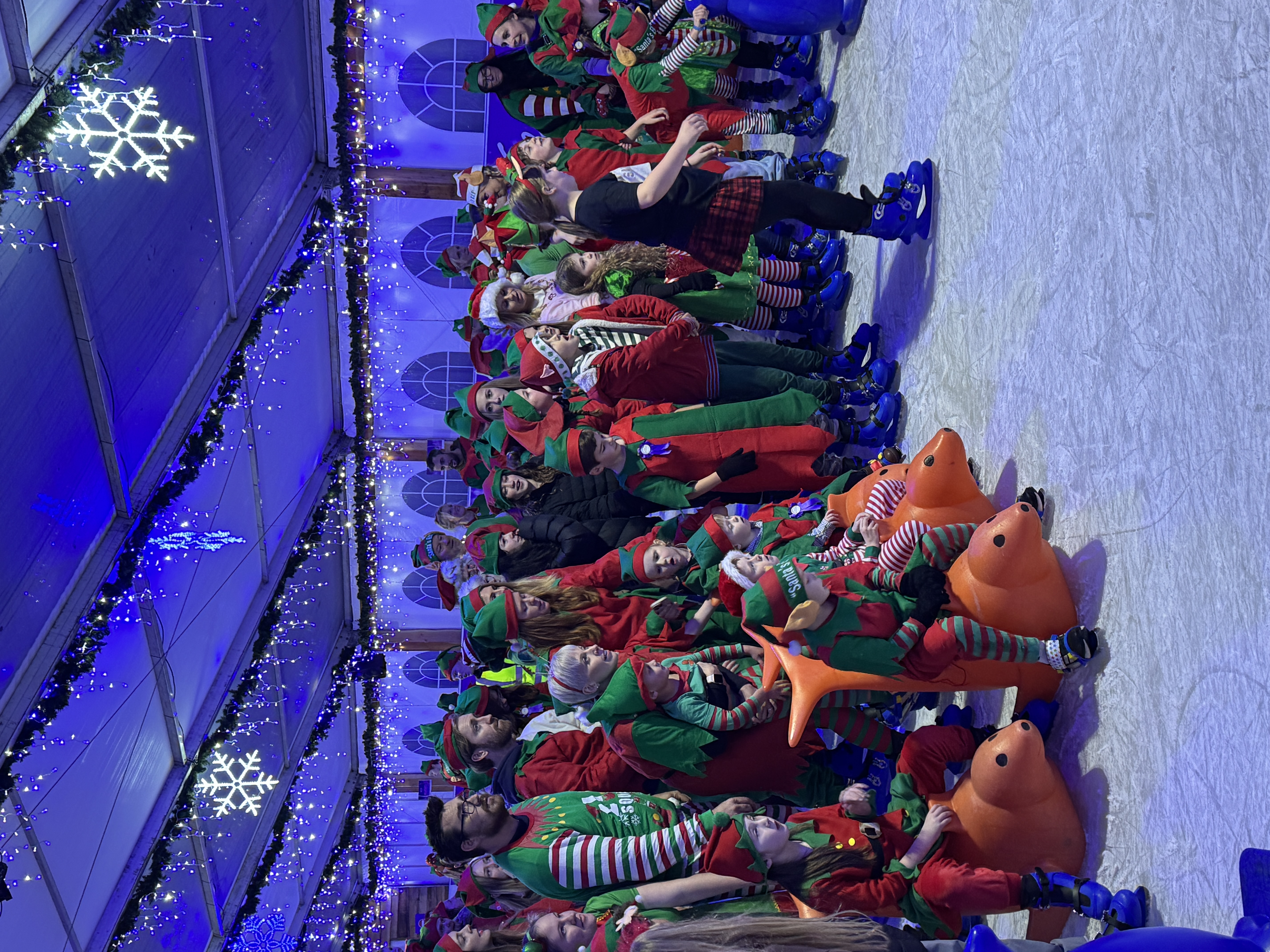 Ice Rink Press Event Elf Skate Attempt 2025