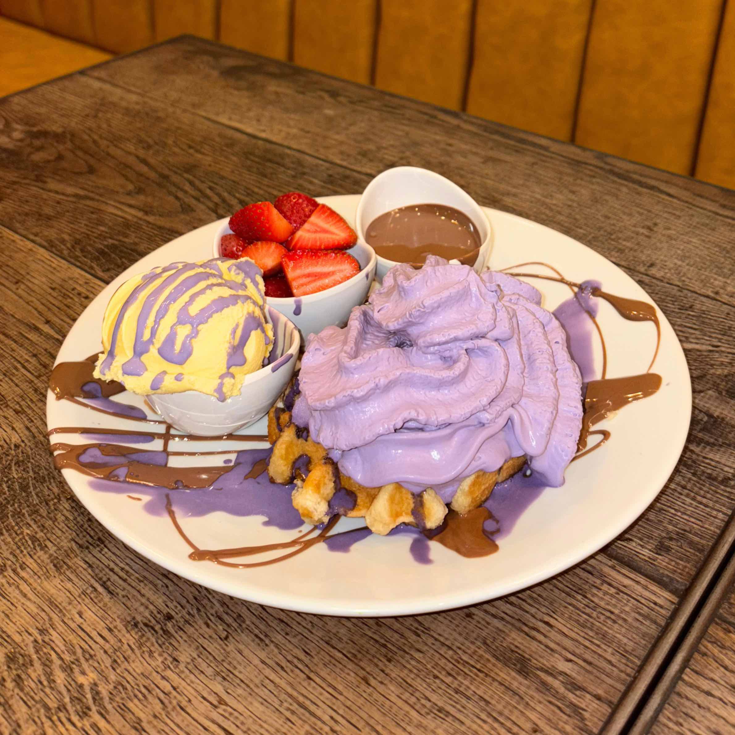 New Cocoba Ube waffle dessert 