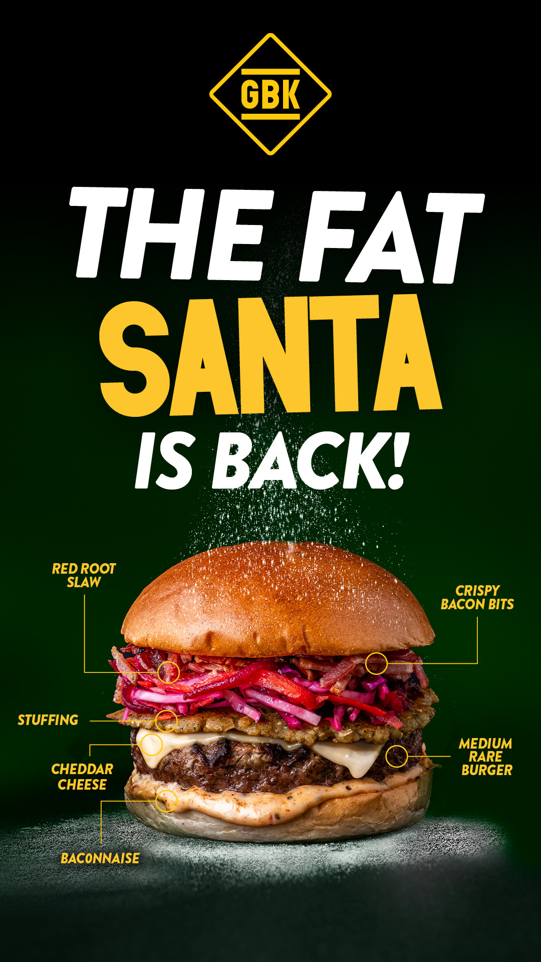The Fat Santa from Gourmet Burger Kitchen.