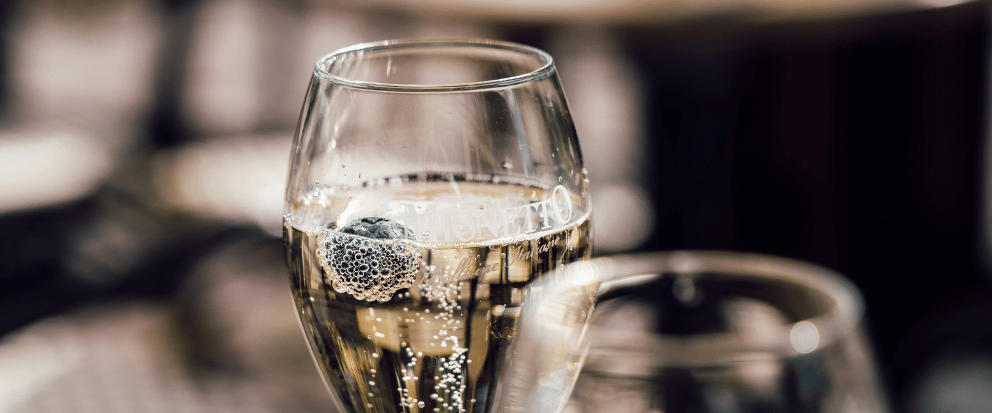 A glass of prosecco