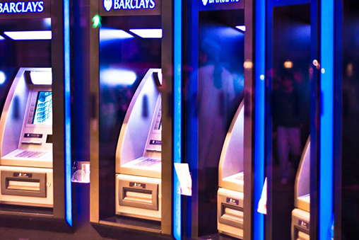 ATMs at Barclays bank