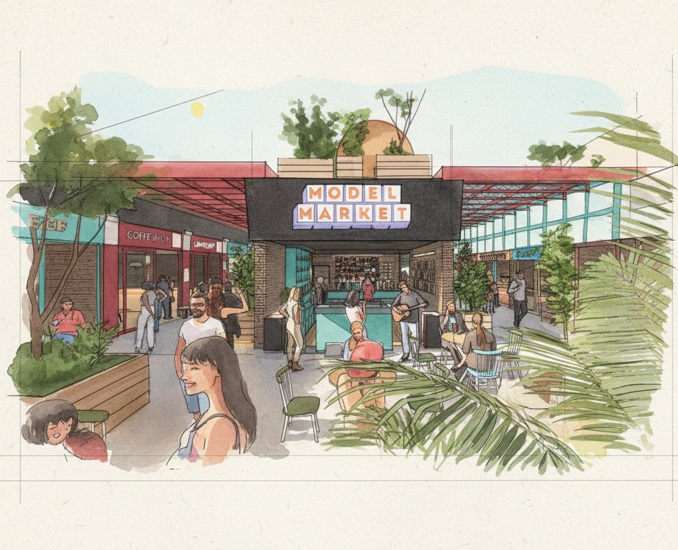 Model Market – artists illustration