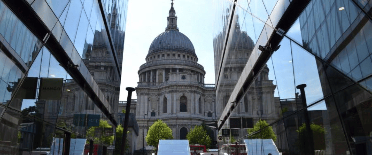 View of St Paul's Cathedral from One New Change