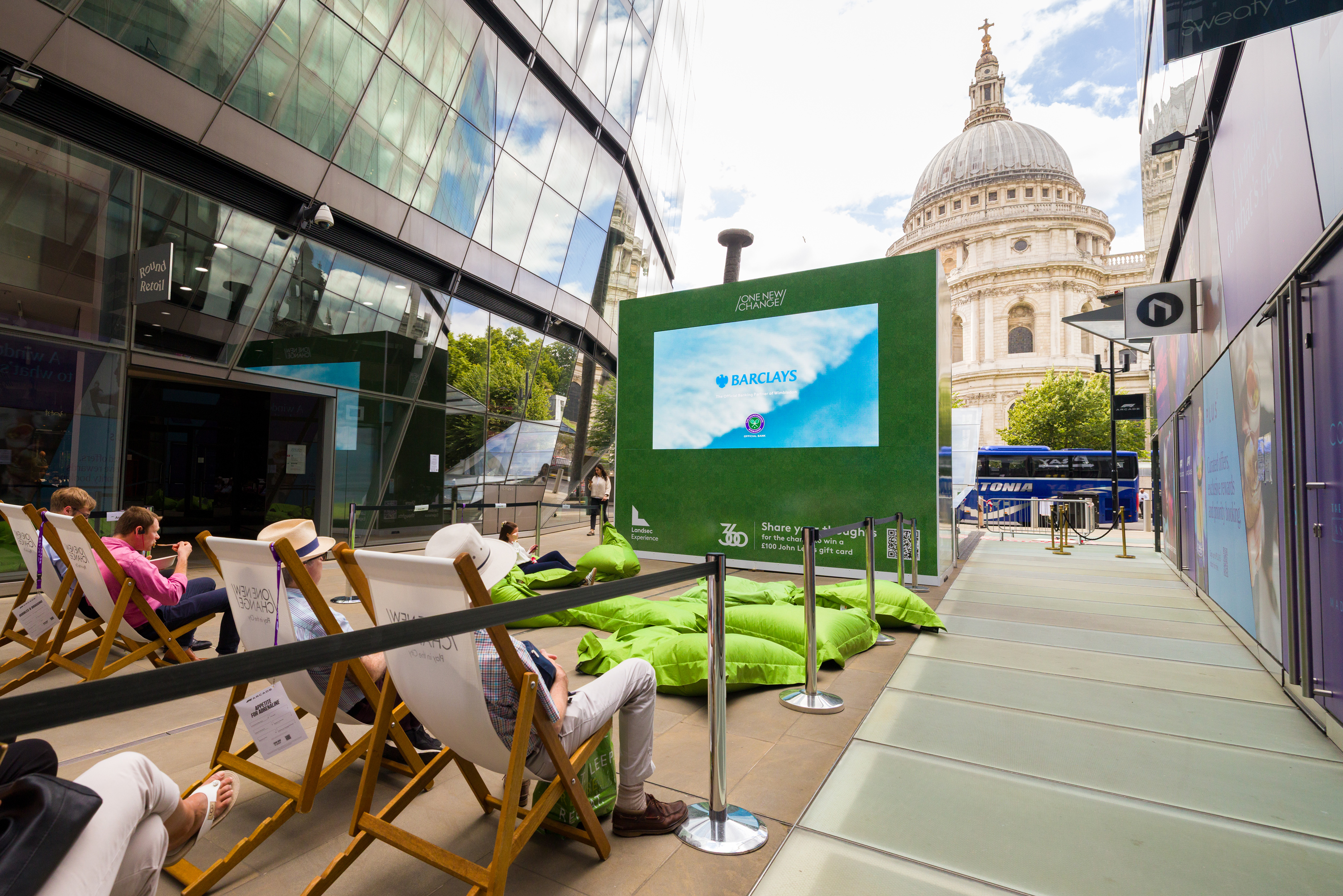 Wimbledon on the big screen at newstreet square