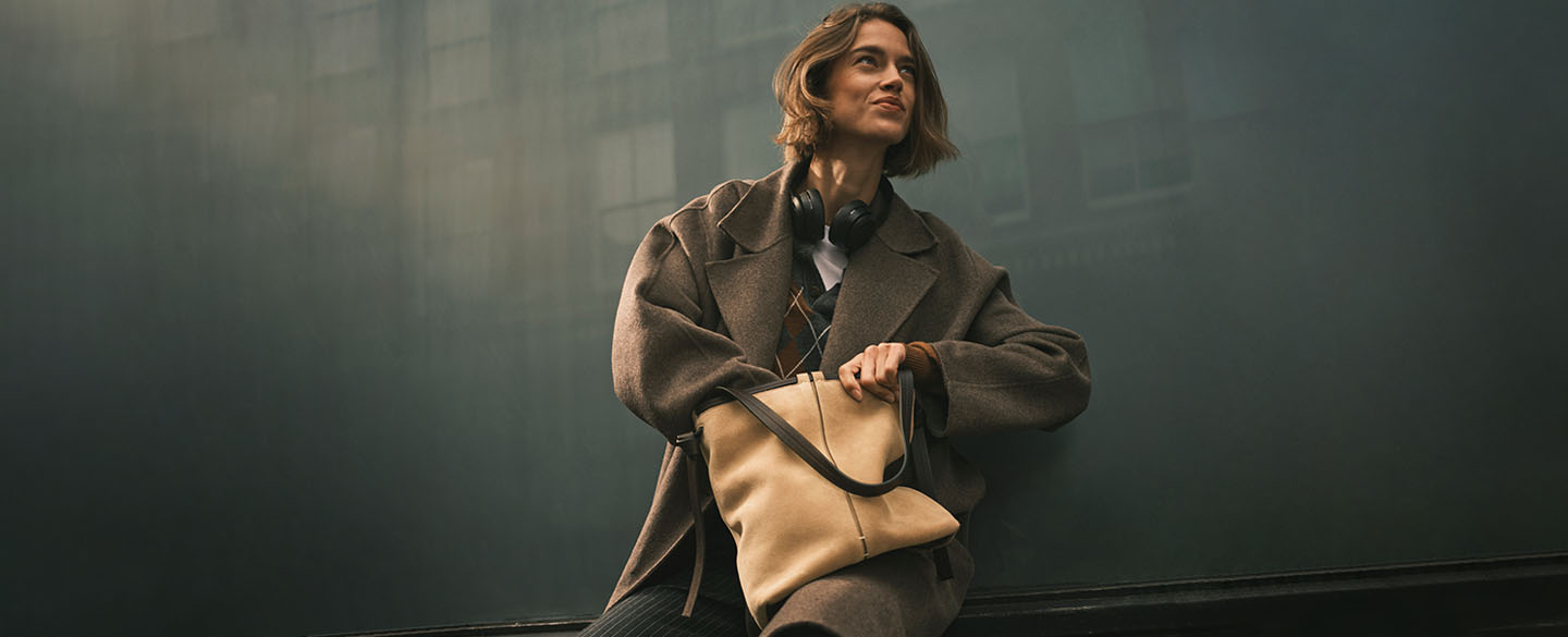 A female model with a bag from Radley London