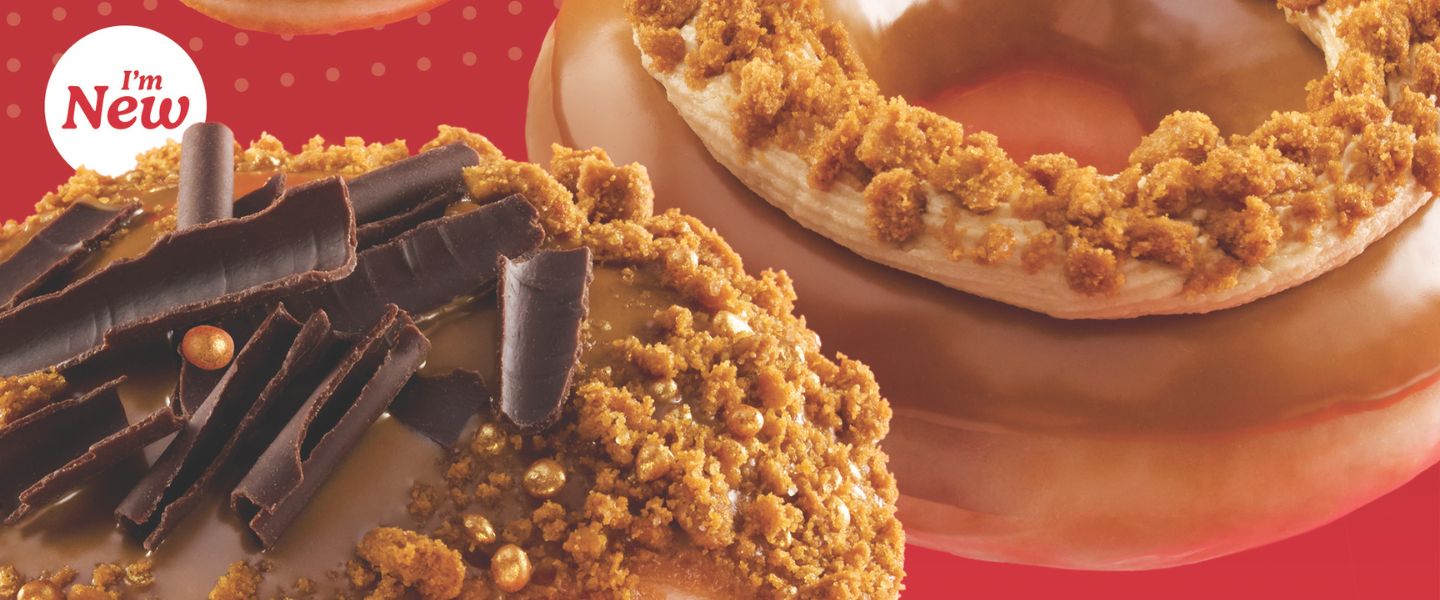 Biscoff doughnuts at Krispy Kreme