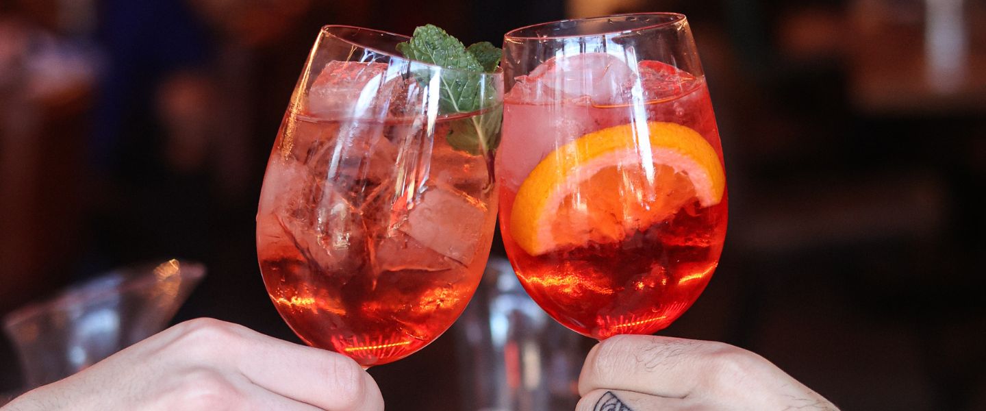 Aperol spritzes from Street Pizza