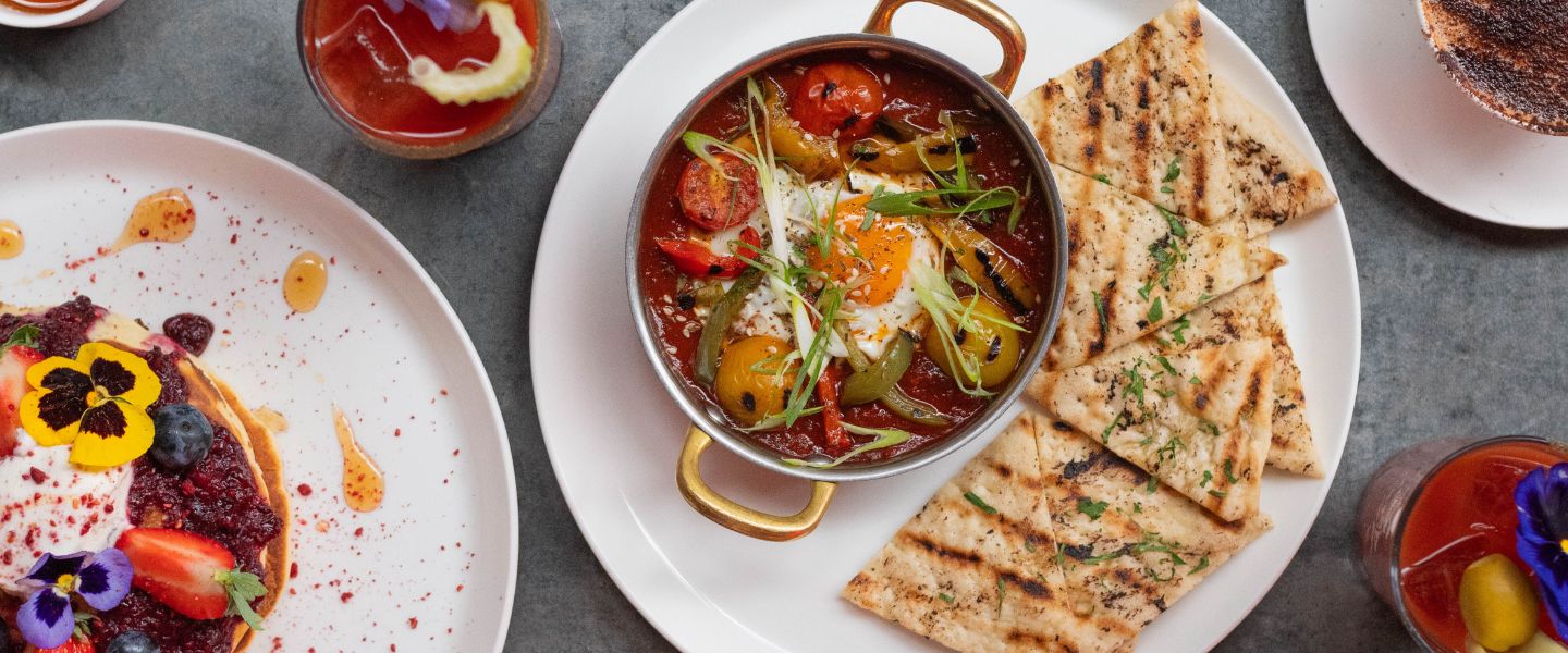 Breakfast dishes at F1 Arcade