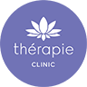 The purple, circular logo of Therapie Clinic.