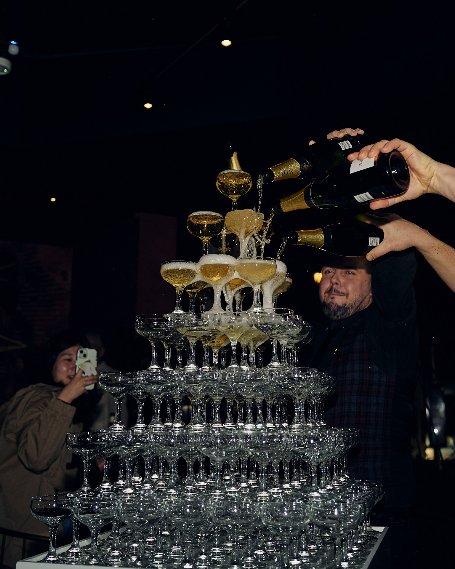 A champagne tower