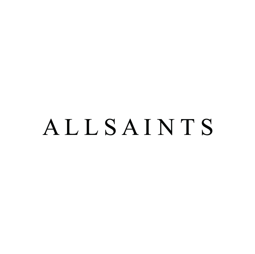 Logo 'ALLSAINTS' in bold, uppercase, black letters.