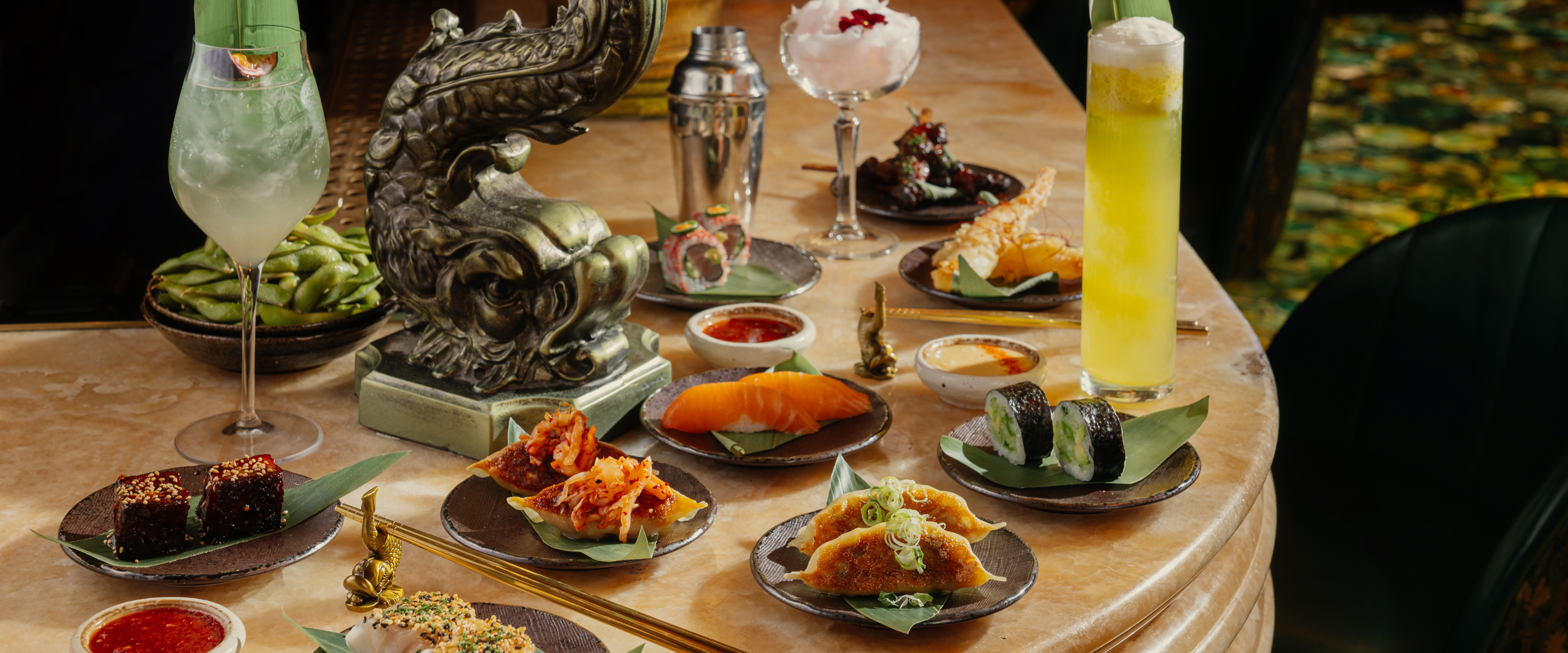 Dishes from the Samurai menu at The Ivy Asia