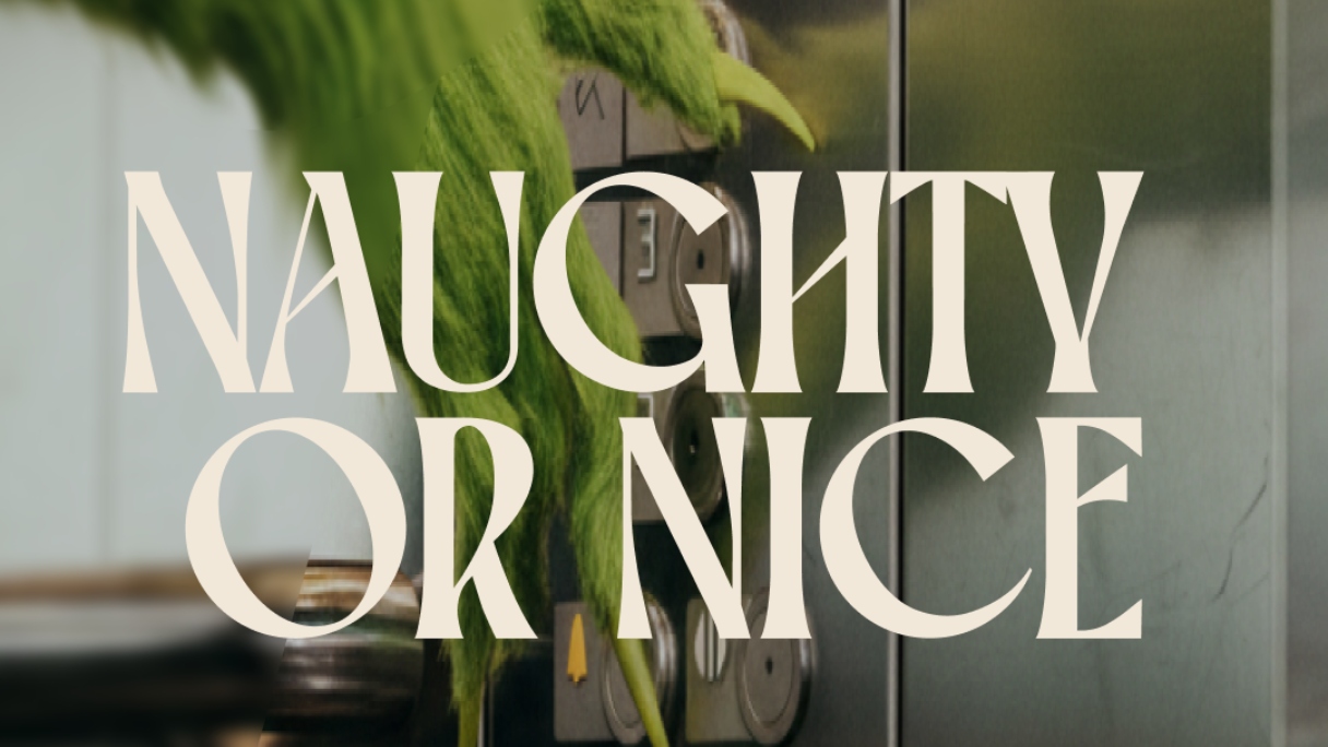 The Grinch's hand calling a lift