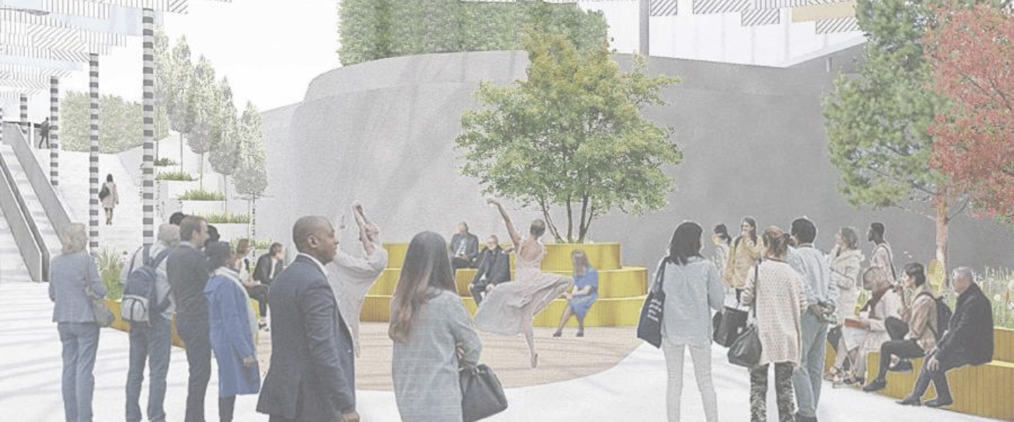 A sketch of people in the new Cardinal Place