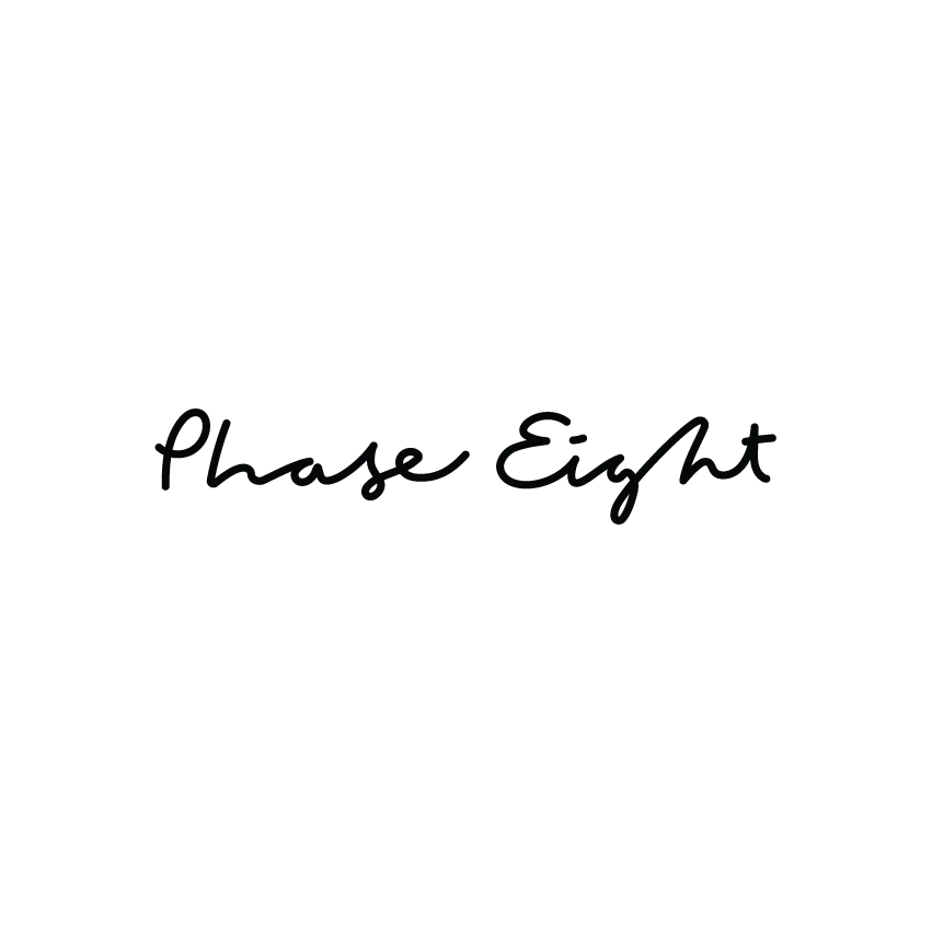 The text 'Phase Eight' written in a cursive, black font centered on a white background.